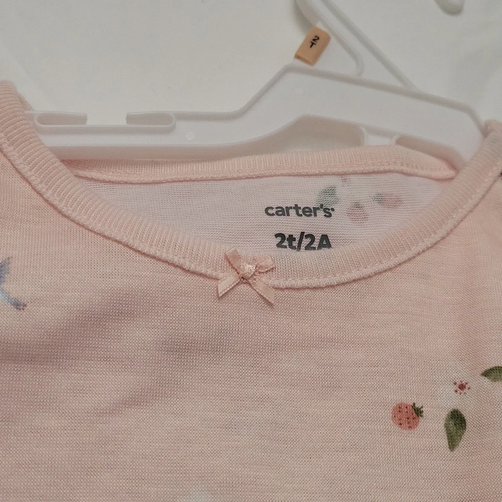 NEW Carter's Multicolor Nightgown Set 2 pieces. Sleepwear for girls. SIZE 2T. - Picture 12 of 13